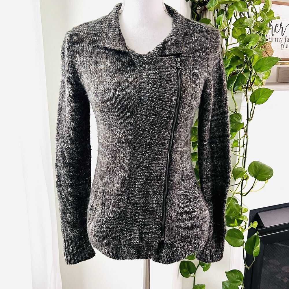Clearance🎉Gap Charcoal Gray Wool & Alpaca Blend Side Zip Knitted Sweater XS